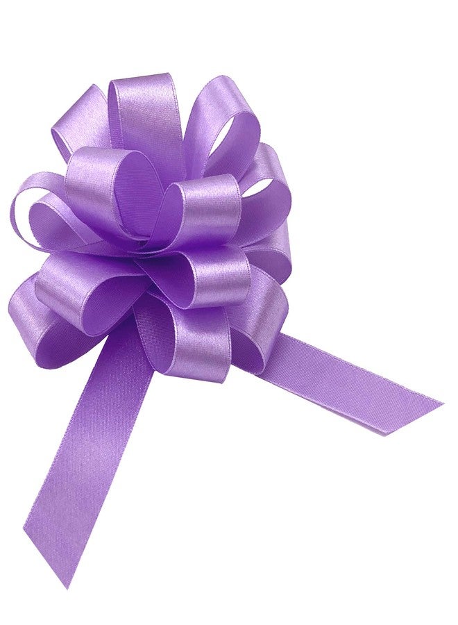 GiftWrap Etc. Lavender Satin Gift Pull Bows - 4" Wide, Set of 9, Valentine's Day, V-Day, Easter, Silky Fabric Gift Bows, Mother's Day, Wedding, Baby Shower, Party Favor Decor, Birthday, Christmas - Image 1